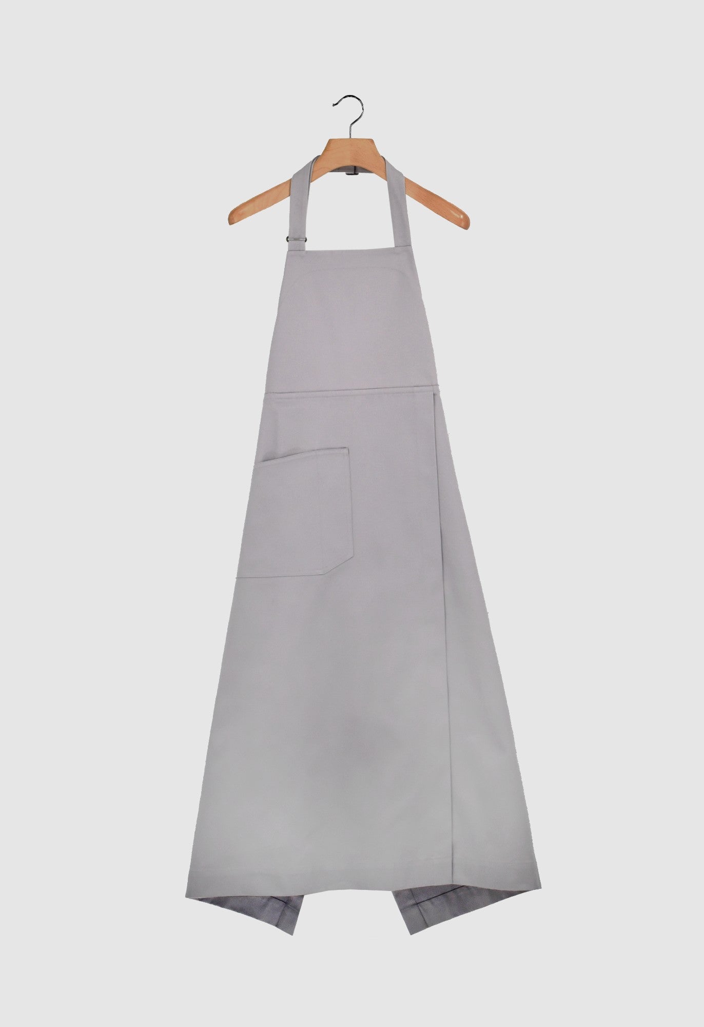 FRANCES - Cotton Linen Blend Apron With Split Leg Detail in Light Grey