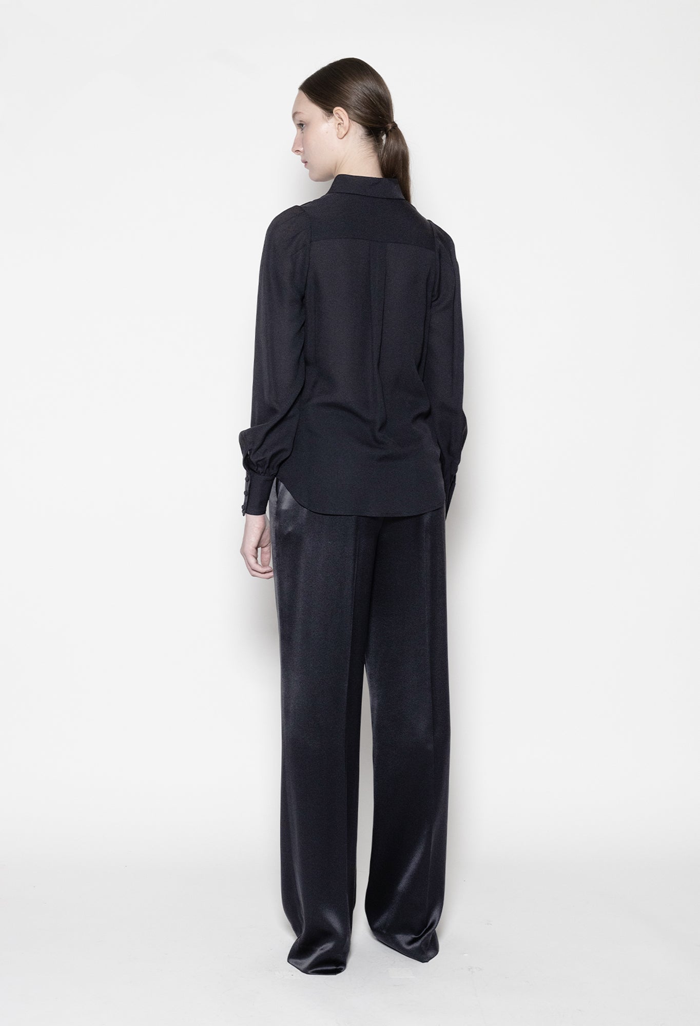 ULIA - Black Silk Blouse