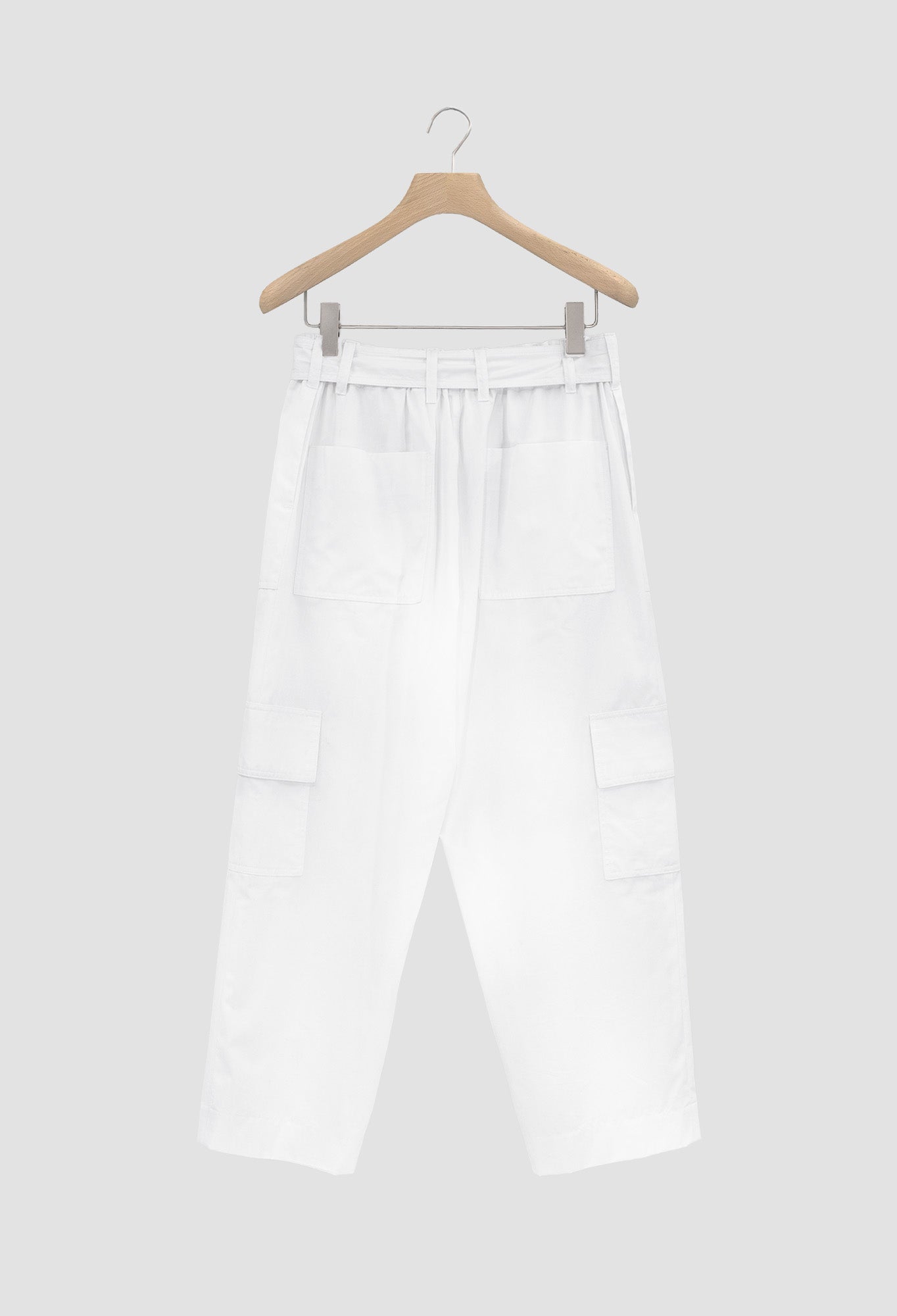 ZACHARY - Cotton Cargo Pants with 6 Pockets in White