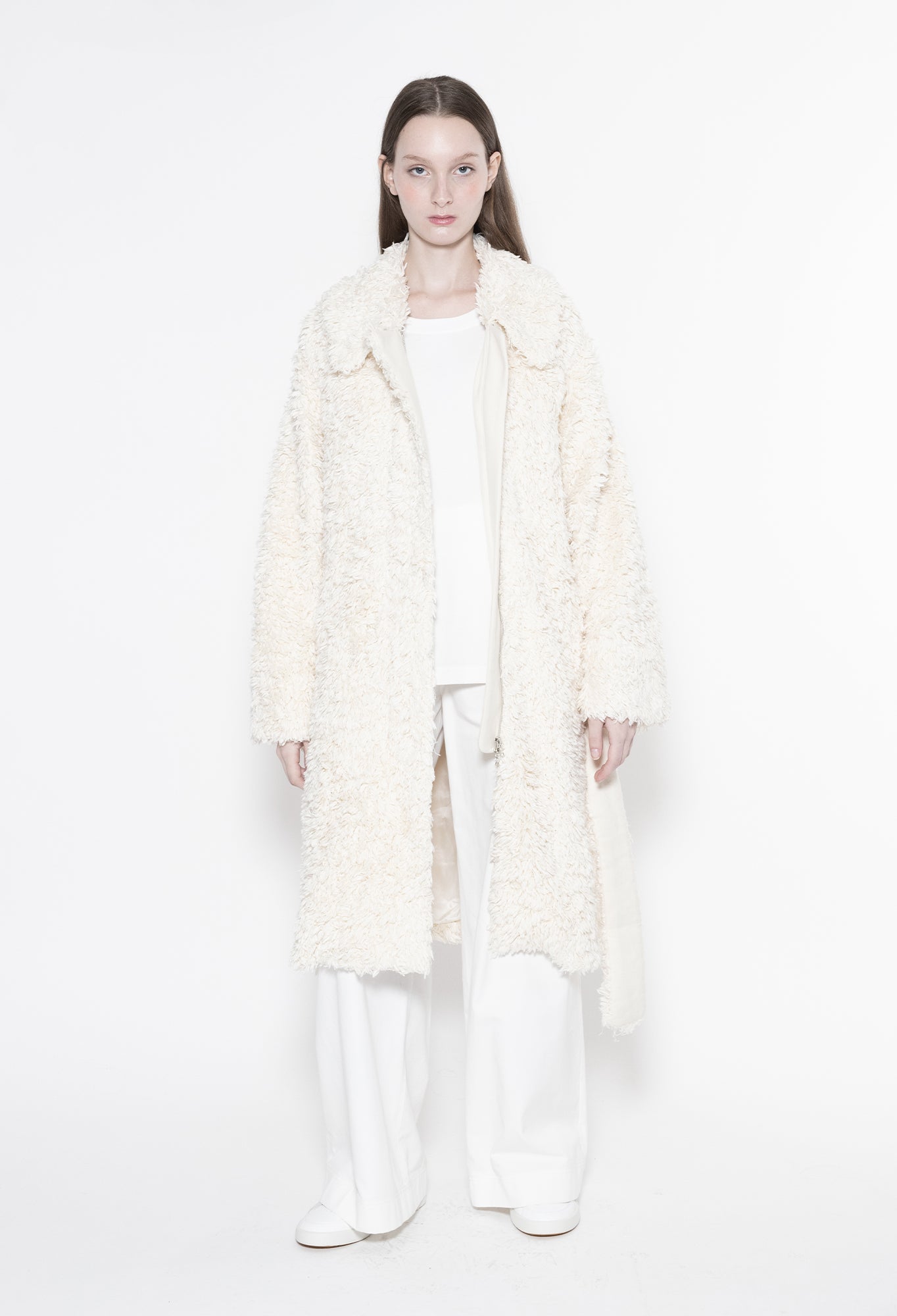 CUMULUS - Organic Cotton Coat in Undyed/Greige