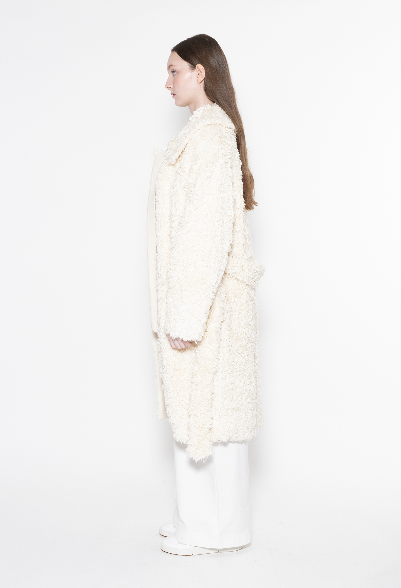 CUMULUS - Organic Cotton Coat in Undyed/Greige