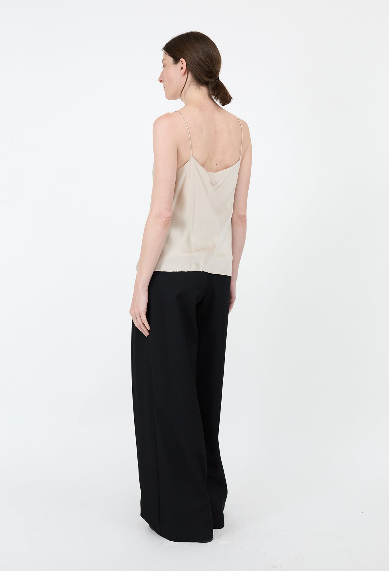 FI - Front pleated Viscose Naia™ Blend evening trousers in Black