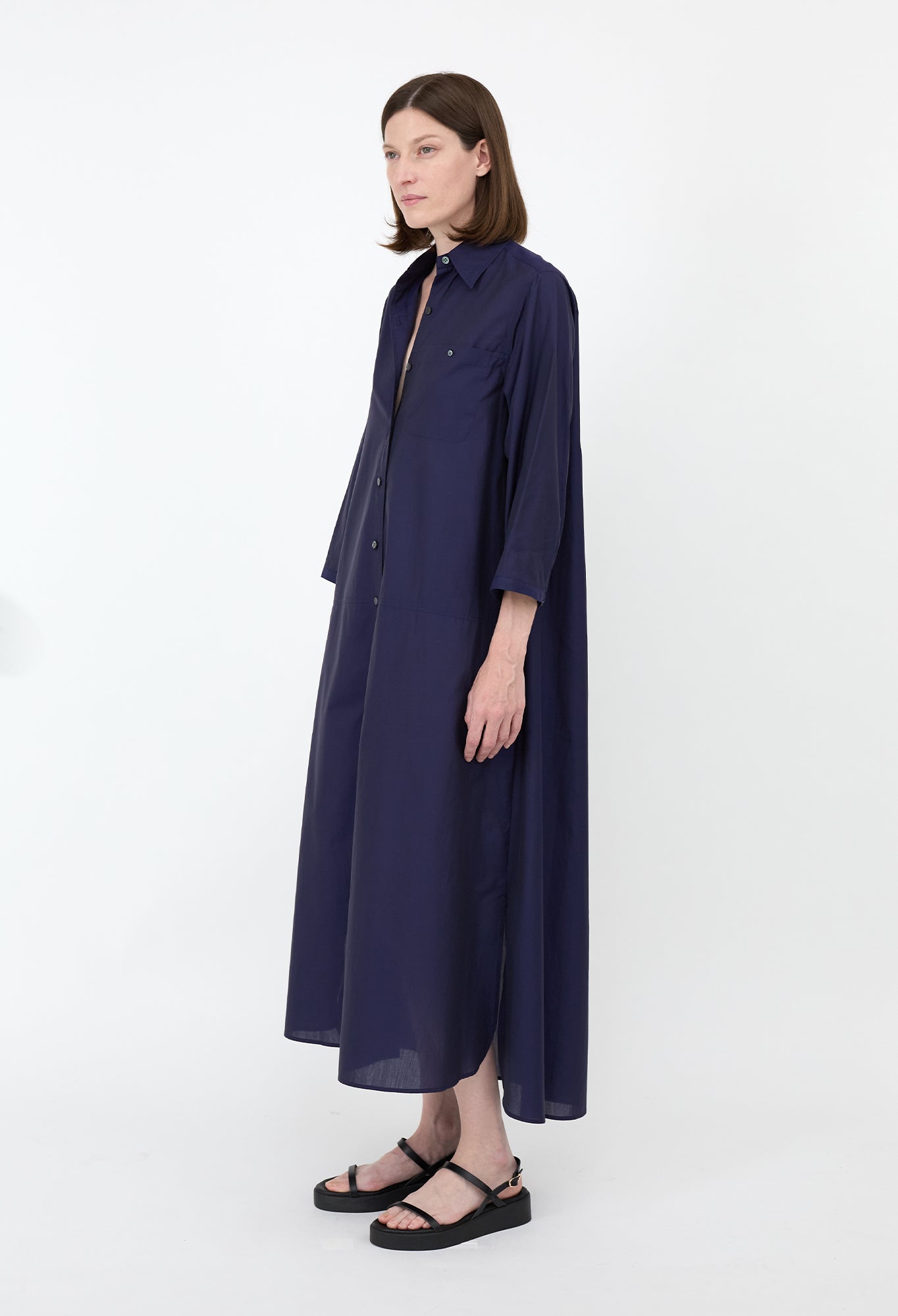PENELOPE - Navy Lightweight Shirt Dress