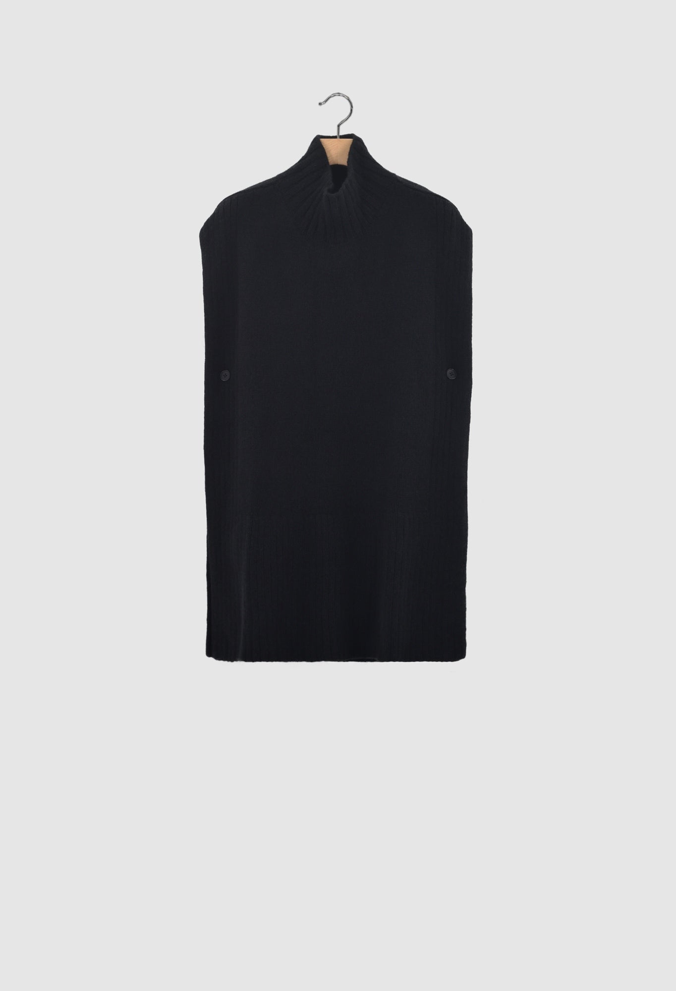ARAMIS Hand Knit Cashmere Long Vest in Black