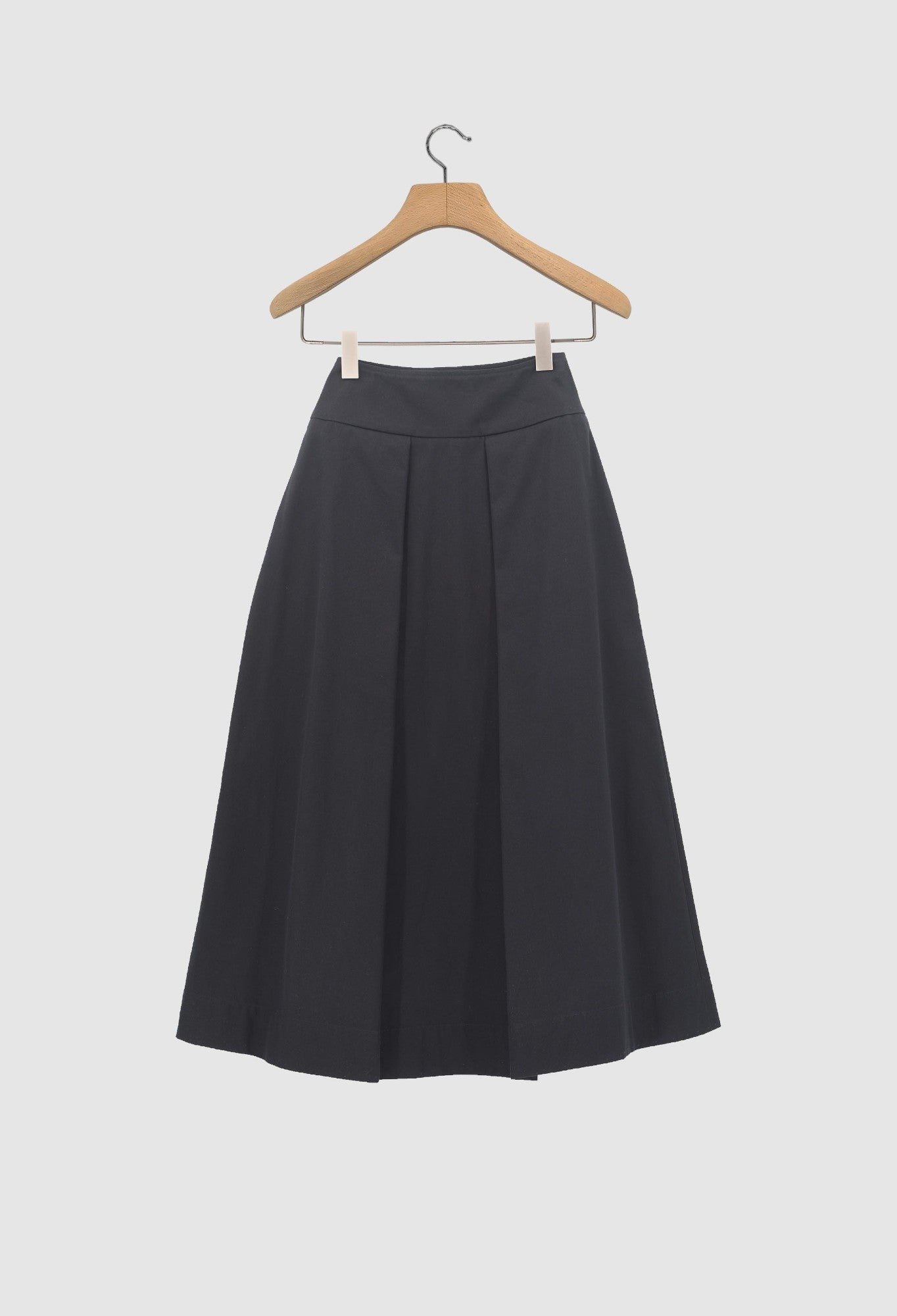 YOON - Dense Cotton Twill Volume Skirt in Blue