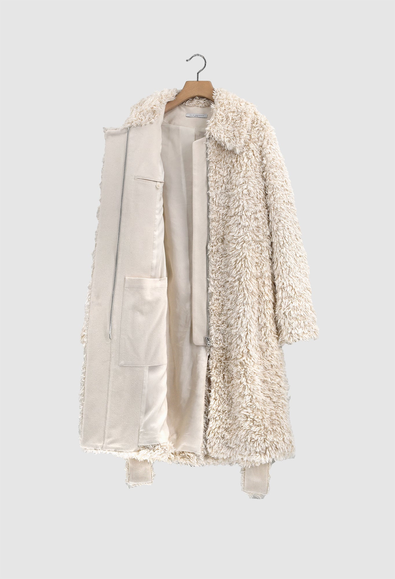 CUMULUS - Organic Cotton Coat in Undyed/Greige