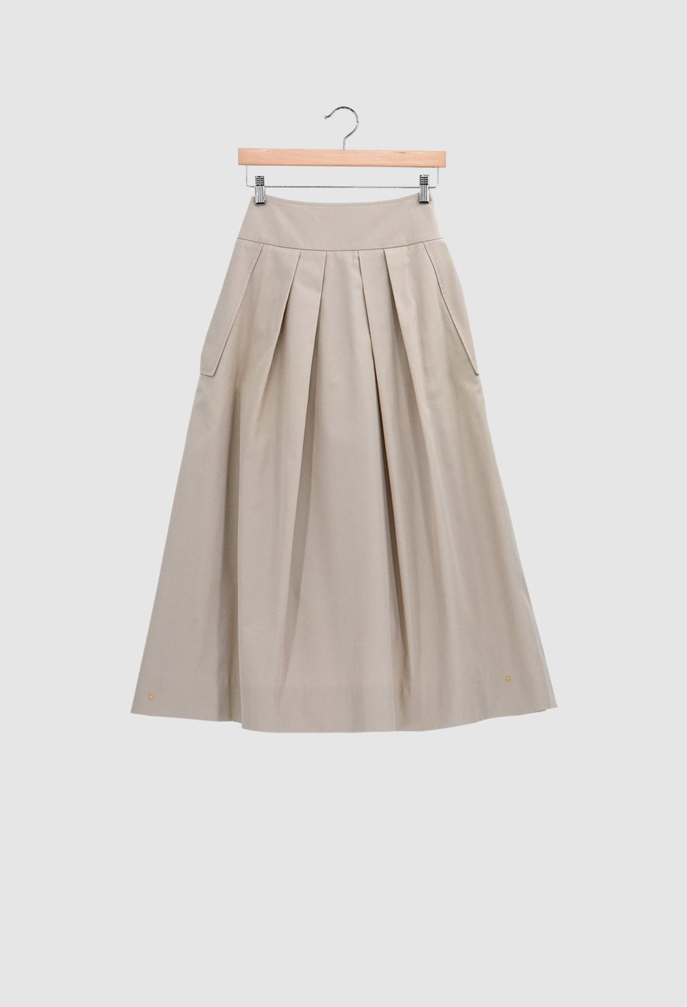 YOON - Lightweight Cotton Twill Volume Skirt in Ecru