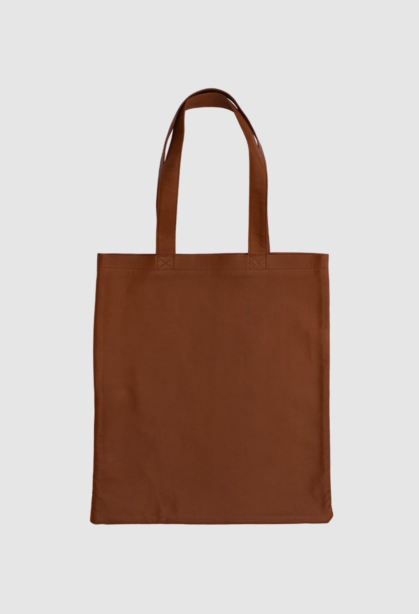 Hush Brown Isla Leather Scoop Tote Bag