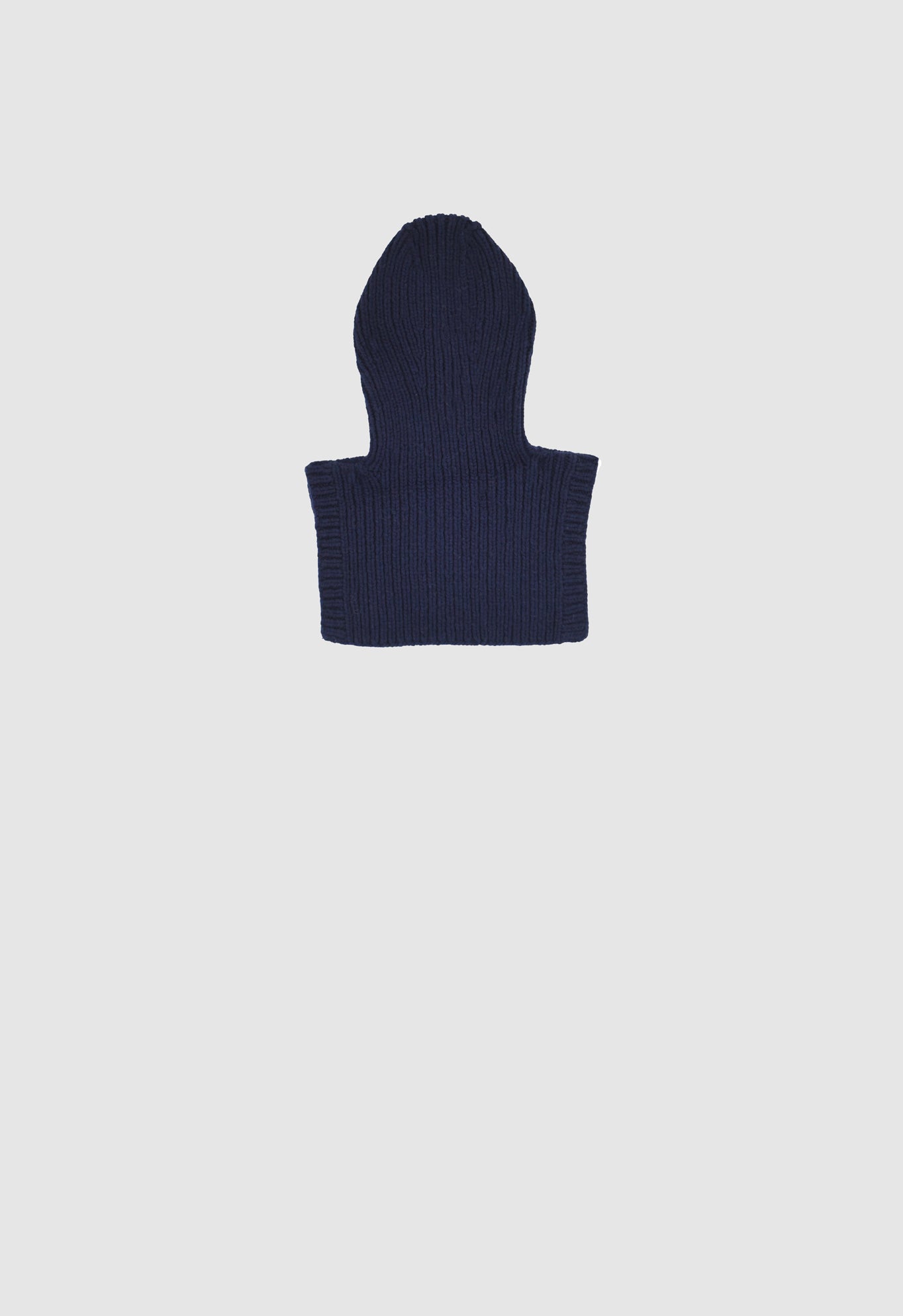 ARIES - Hand Knitted Recycled Cashmere and Wool Balaclava in Navy