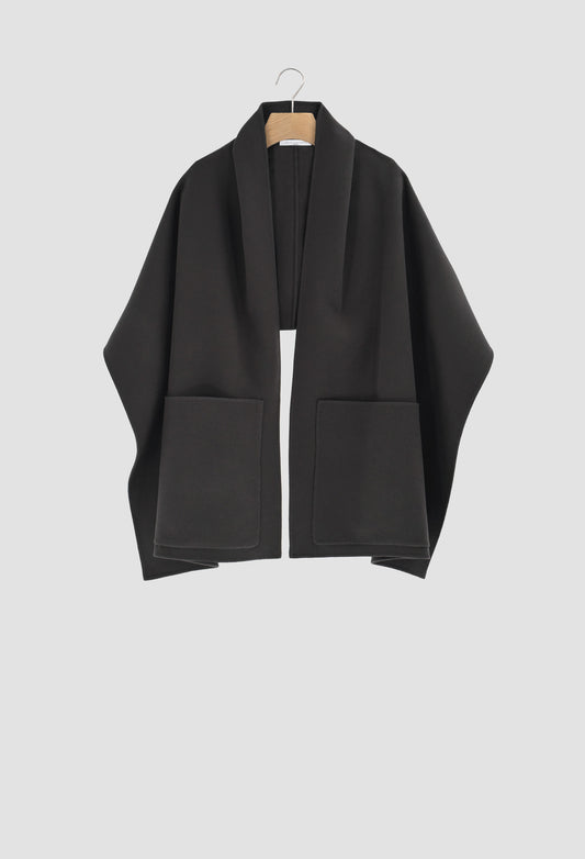 Cedar Wool Shawl on grey background