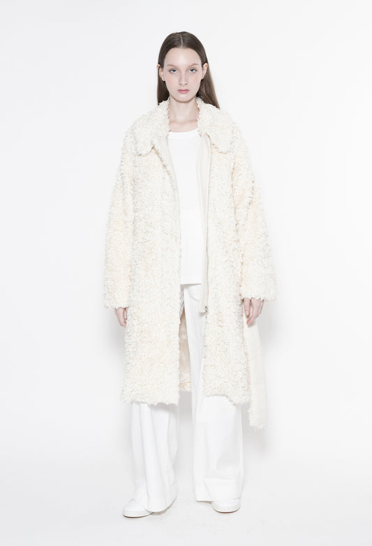 CUMULUS - Organic Cotton Coat in Undyed/Greige