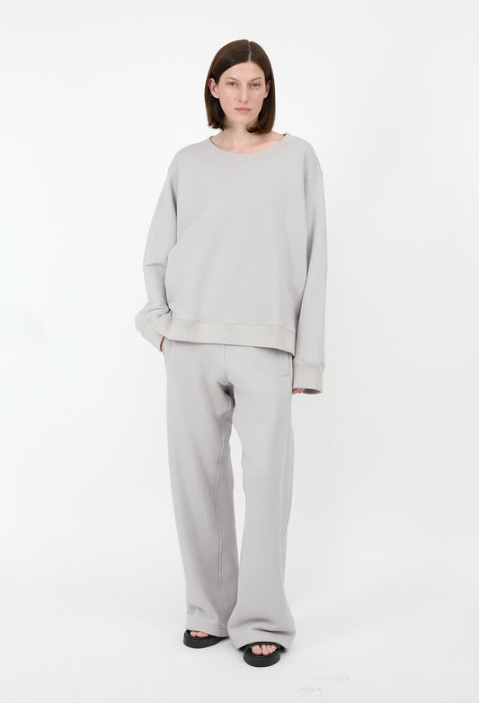ZHI - Oversized Cotton Sweater in Grey