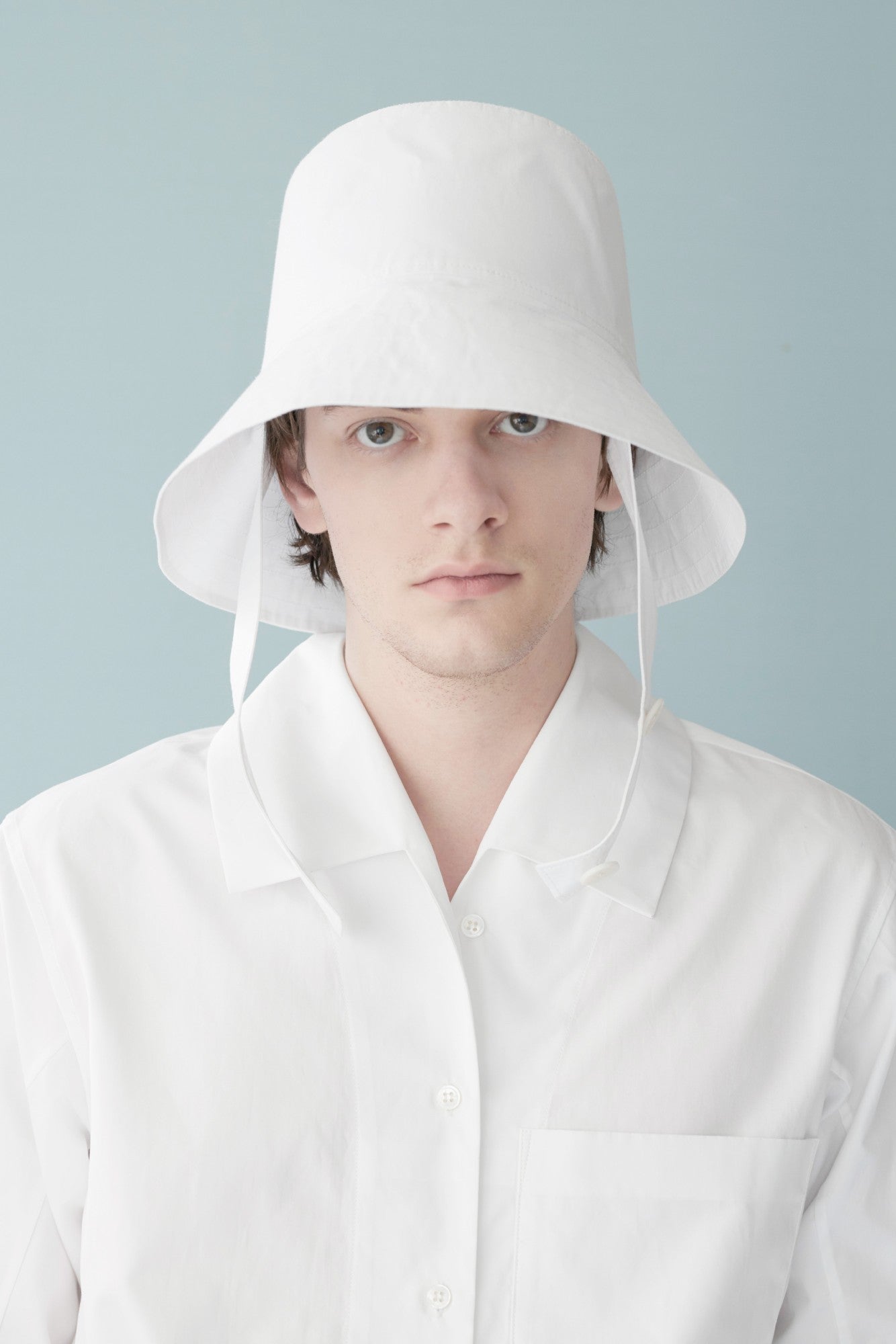 Charlie Cotton Bucket Hat in White