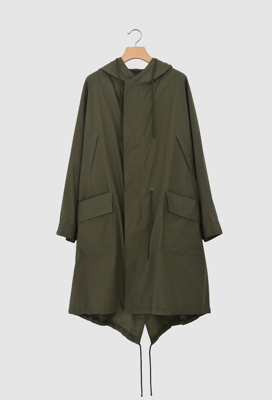 BILLIE - Light Technical Outerwear Hooded Military Style Parka in Green