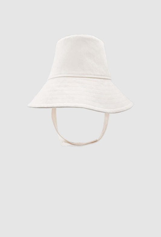 Japanese Organic Cotton Drill Bucket Hat with Large Brim