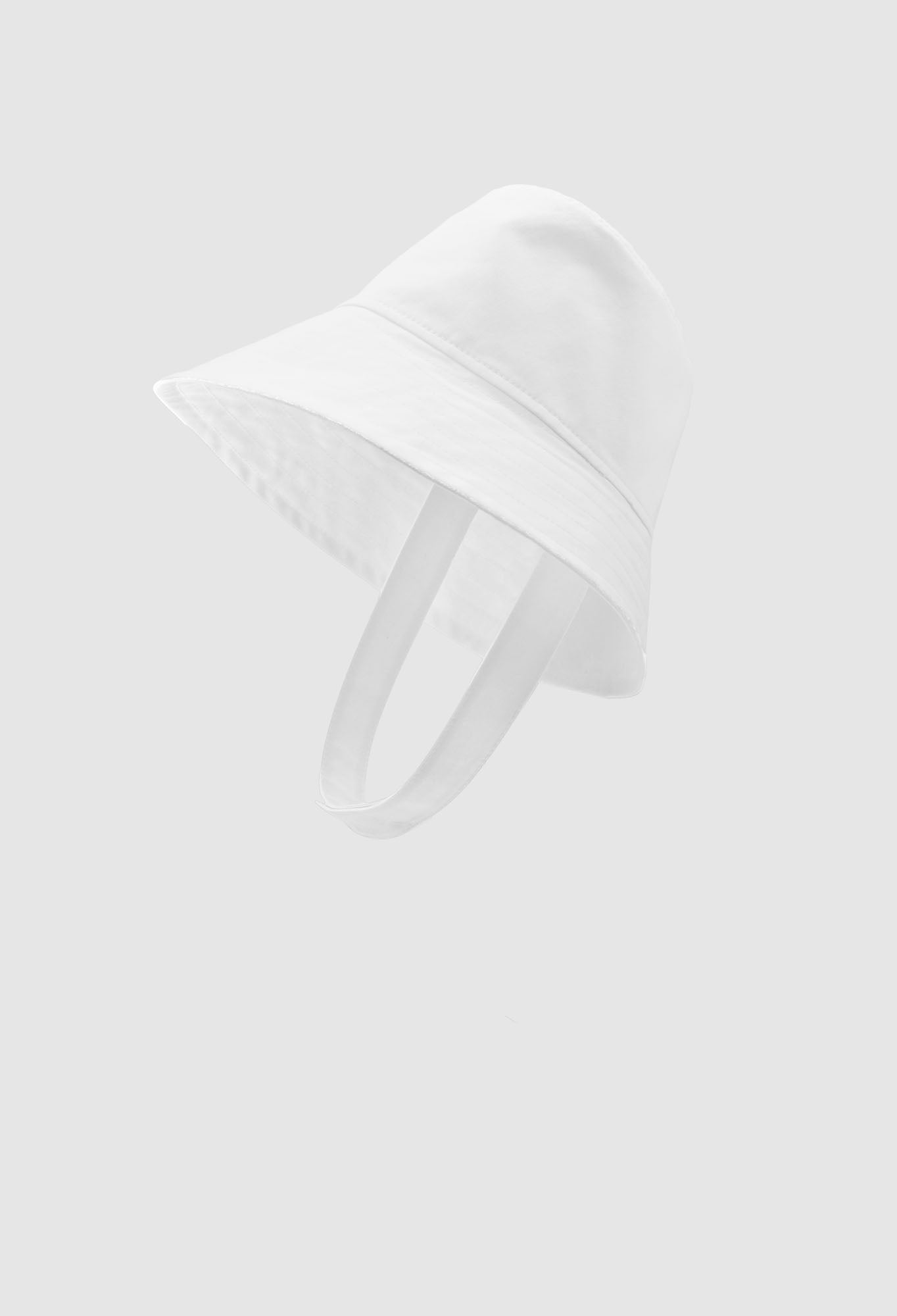 Charlie - Italian Technical Outerwear Cotton Bucket Hat with Large Brim in White