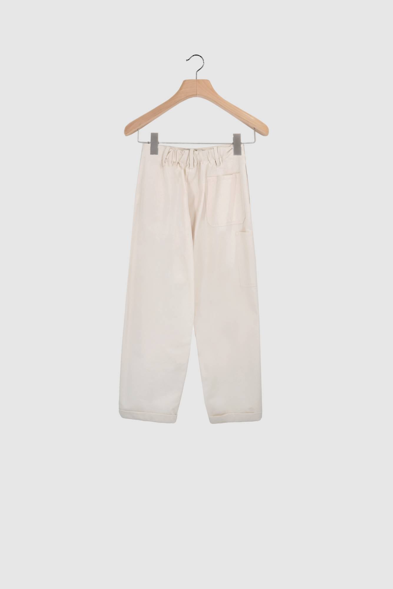 TOM - Cotton Twill Pants in in Undyed/Natural