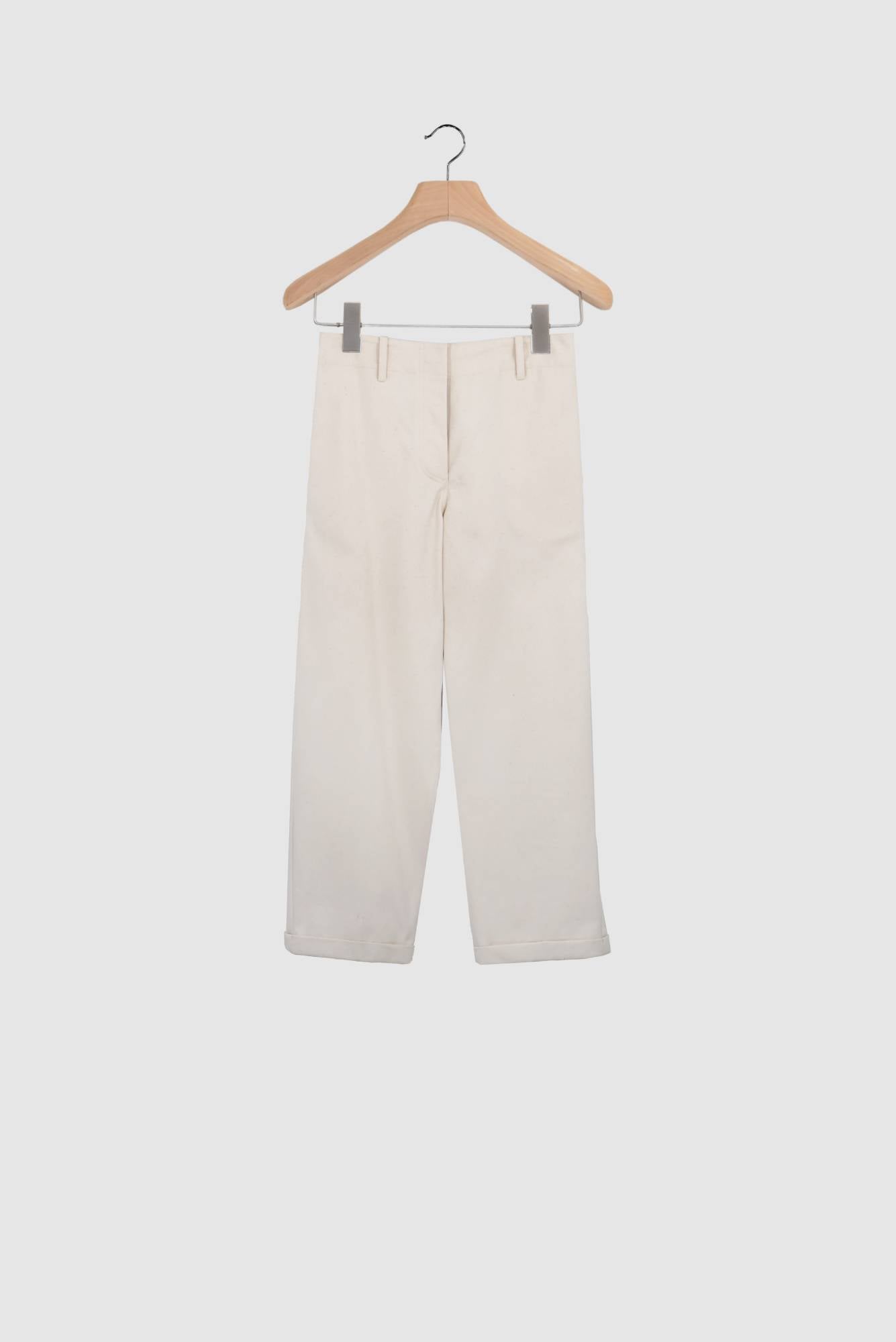 TOM - Cotton Twill Pants in in Undyed/Natural