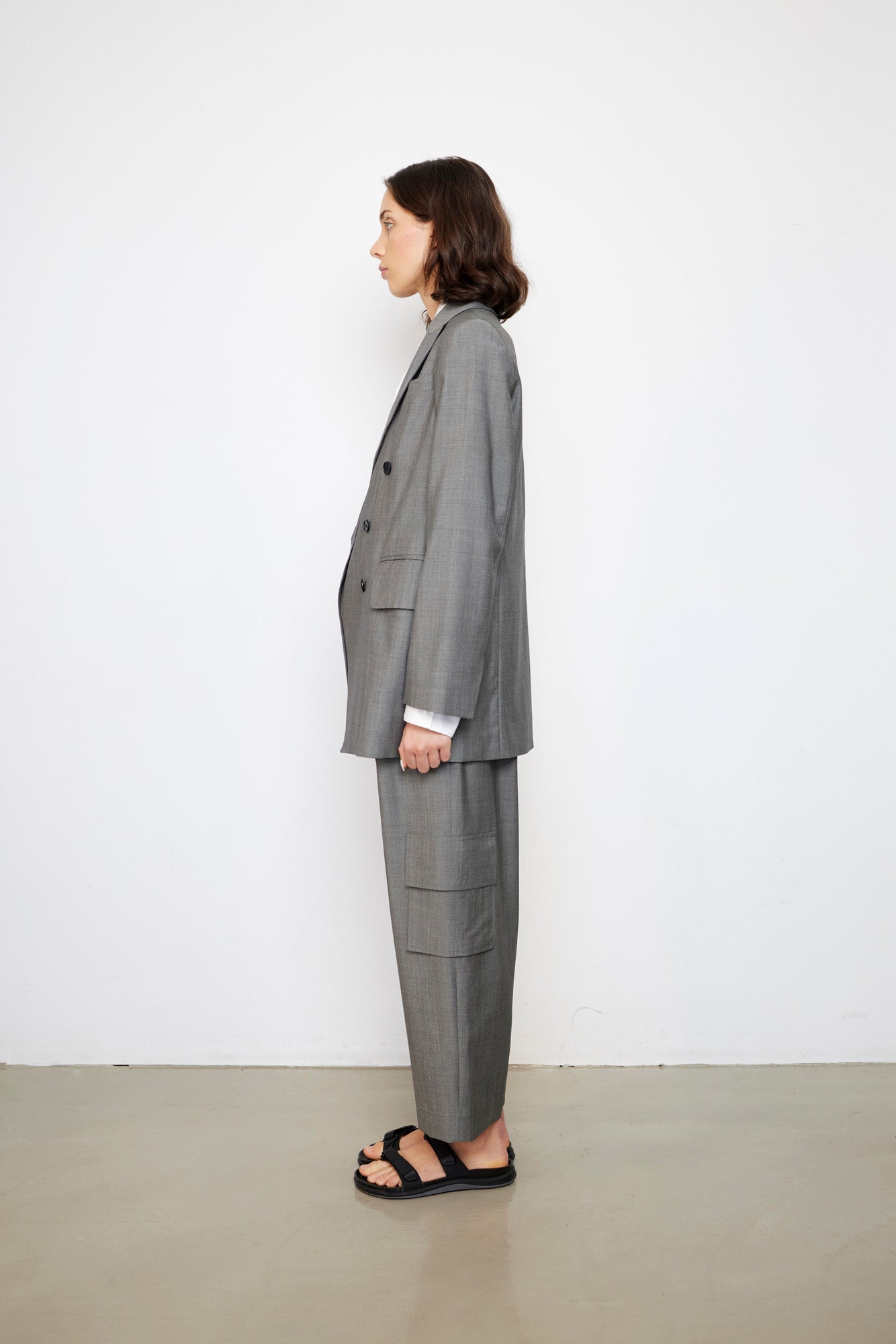 JULIA JENTZSCH - DRAKE - Light Summer Wool Suiting Double Breasted Jacket